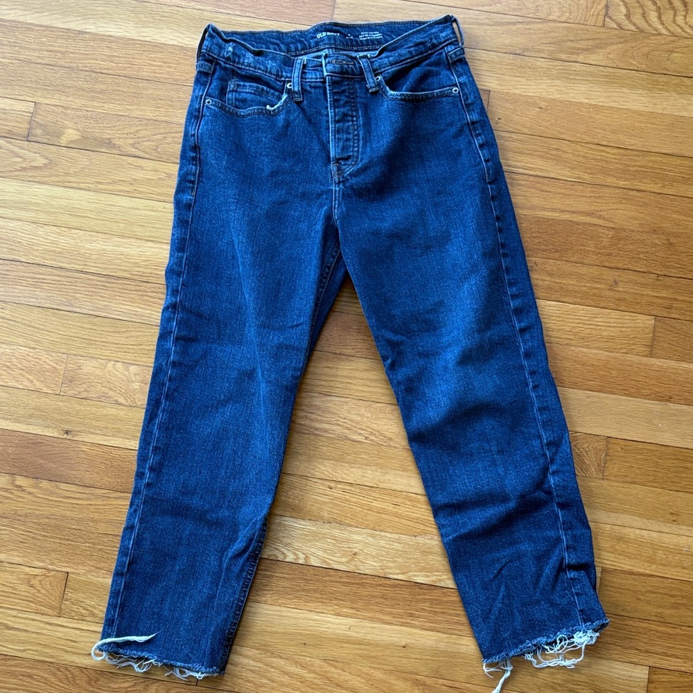 Old Navy Dark Blue Ankle Jeans